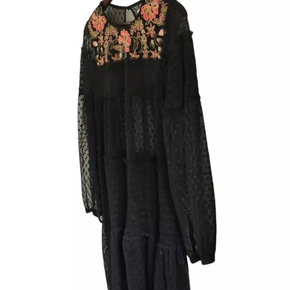 Anthropologie Maeve Samara Mesh Floral Embroidered Tunic Dress Womens Size XS - Picture 6 of 8